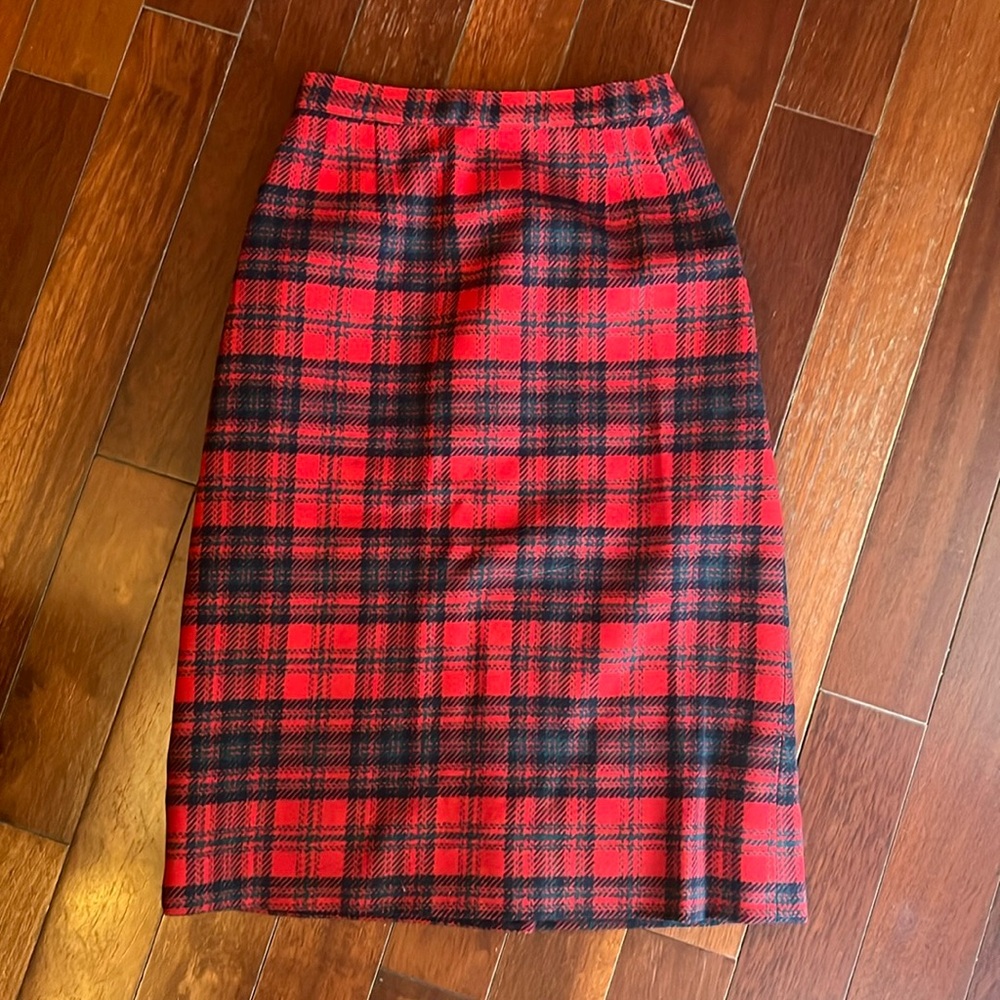 Vintage Pendleton Plaid Red and Blue Women's Skirt